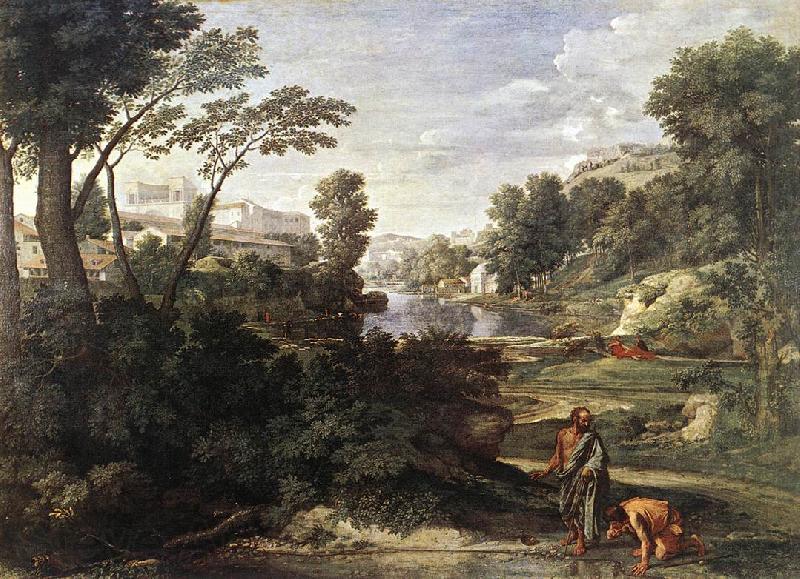 POUSSIN, Nicolas Landscape with Diogenes af